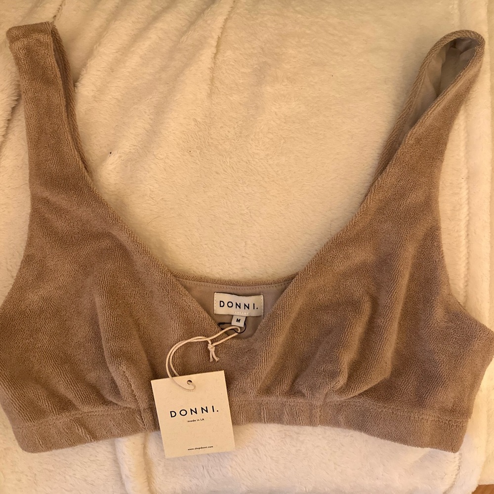 DONNI. Brand new NWT Taupe Bralette